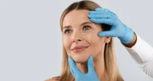 A women Receiving Facial Plastic Surgery in North Myrtle Beach, SC