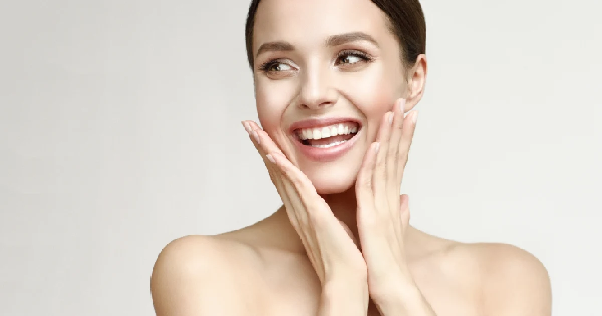 Smiling woman with radiant skin from a Diamond Glow in North Myrtle Beach SC